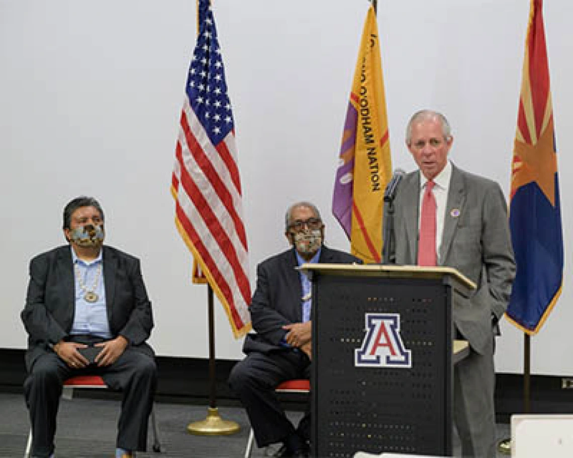 Tohono O’odham Nation Commits $1M to UArizona to Combat COVID-19 Tohono O’odham Nation Commits $1M to UArizona to Combat COVID-19